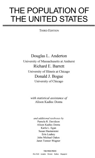 Cover image: The Population of the United States 9780684827742