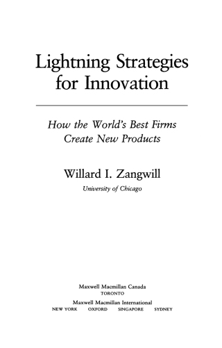 Cover image: Light Strategies For Innovation 9780684863979