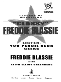 Cover image: The Legends of Wrestling: "Classy" Freddie Blassie 9780743463171