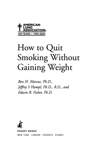 Cover image: How to Quit Smoking Without Gaining Weight 9780743466233