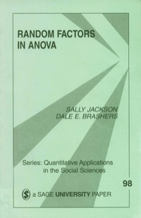 صورة الغلاف: Random Factors in ANOVA 1st edition 9780803950900