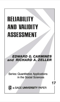 Cover image: Reliability and Validity Assessment 1st edition 9780803913714