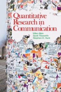 Cover image: Quantitative Research in Communication 1st edition 9781412956956