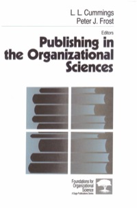 Imagen de portada: Publishing in the Organizational Sciences 2nd edition 9780803971455
