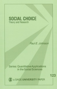 Cover image: Social Choice 1st edition 9780761914068