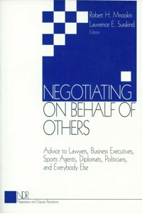 Imagen de portada: Negotiating on Behalf of Others 1st edition 9780761913276