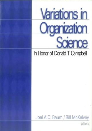 Cover image: Variations in Organization Science 1st edition 9780761911258