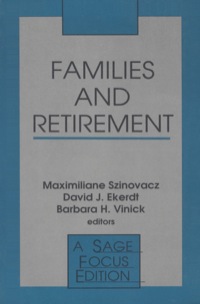Imagen de portada: Families and Retirement 1st edition 9780803941946