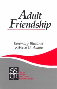 Imagen de portada: Adult Friendship 1st edition 9780803936737