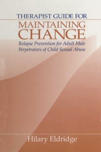Cover image: Therapist Guide for Maintaining Change 1st edition 9780761911302