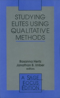 Cover image: Studying Elites Using Qualitative Methods 1st edition 9780803970366