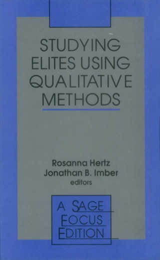 Cover image: Studying Elites Using Qualitative Methods 1st edition 9780803970366