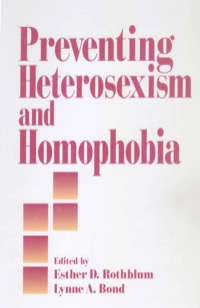 Imagen de portada: Preventing Heterosexism and Homophobia 1st edition 9780761900238