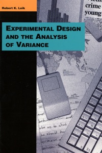 Cover image: Experimental Design and the Analysis of Variance 1st edition 9780803990067