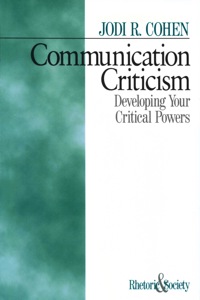 Cover image: Communication Criticism 1st edition 9780761906292