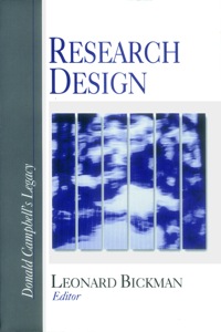 Imagen de portada: Research Design 1st edition 9780761910862