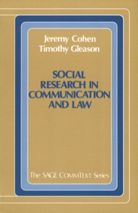 Imagen de portada: Social Research in Communication and Law 1st edition 9780803932661