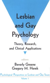 Titelbild: Lesbian and Gay Psychology 1st edition 9780803953123