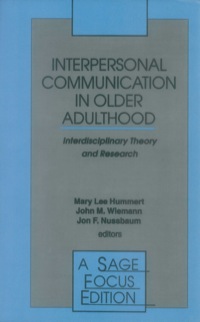 Titelbild: Interpersonal Communication in Older Adulthood 1st edition 9780803951167