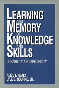 表紙画像: Learning and Memory of Knowledge and Skills 1st edition 9780803957589