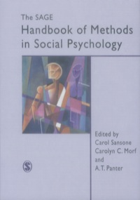 Titelbild: The Sage Handbook of Methods in Social Psychology 1st edition 9780761925354