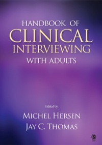 Imagen de portada: Handbook of Clinical Interviewing With Adults 1st edition 9781412917179