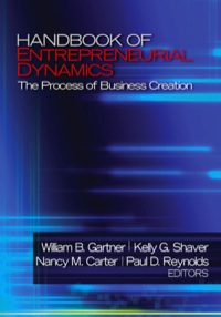 Omslagafbeelding: Handbook of Entrepreneurial Dynamics 1st edition 9780761927587