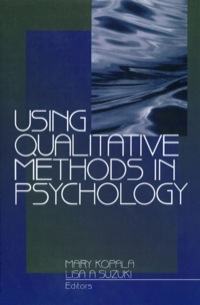 Cover image: Using Qualitative Methods in Psychology 1st edition 9780761910374