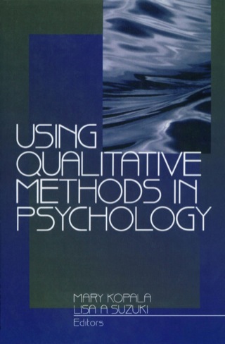 Cover image: Using Qualitative Methods in Psychology 1st edition 9780761910374