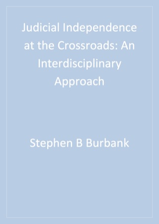 Cover image: Judicial Independence at the Crossroads 1st edition 9780761926566
