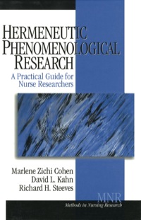 Imagen de portada: Hermeneutic Phenomenological Research 1st edition 9780761917205