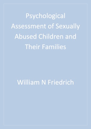 Cover image: Psychological Assessment of Sexually Abused Children and Their Families 1st edition 9780761903109