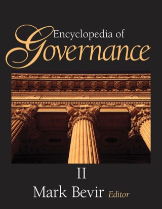 Cover image: Encyclopedia of Governance 1st edition 9781412905794