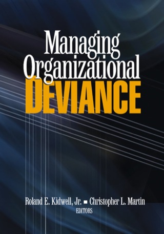 Cover image: Managing Organizational Deviance 1st edition 9780761930136