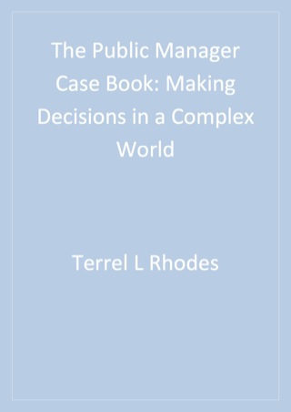 Cover image: The Public Manager Case Book 1st edition 9780761923275
