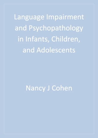 Cover image: Language Impairment and Psychopathology in Infants, Children, and Adolescents 1st edition 9780761920243