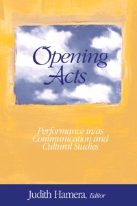 Imagen de portada: Opening Acts 1st edition 9781412905589