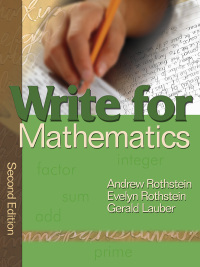 Cover image: Write for Mathematics 2nd edition 9781412939942