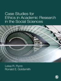 Imagen de portada: Case Studies for Ethics in Academic Research in the Social Sciences 1st edition 9781412996389