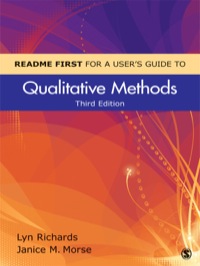 Cover image: README FIRST for a User′s Guide to Qualitative Methods 3rd edition 9781412998062