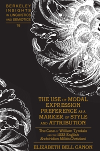 Immagine di copertina: The Use of Modal Expression Preference as a Marker of Style and Attribution 1st edition 9781433108327