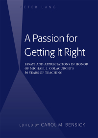 Imagen de portada: A Passion for Getting It Right 1st edition 9781433128936