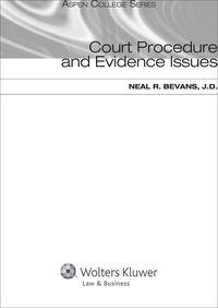 Cover image: Court Procedure and Evidence Issues 12th edition 9780735507654