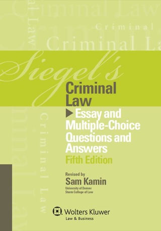 Cover image: Siegel's Criminal Law 5th edition 9781454818403
