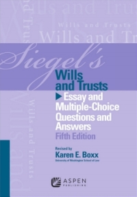 Imagen de portada: Siegel's Wills and Trusts 5th edition 9781454824961