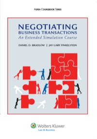 Cover image: Negotiating Business Transactions: An Extended Simulation Course 9781454830719
