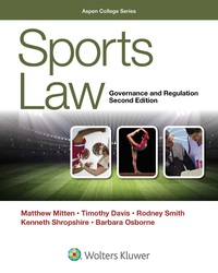 Imagen de portada: Sports Law 2nd edition 9781454869788