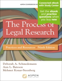 Cover image: The Process of Legal Research 9th edition 9781454863335