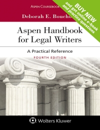 Cover image: Aspen Handbook for Legal Writers 4th edition 9781454885184