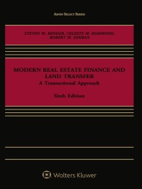Imagen de portada: Modern Real Estate Finance and Land Transfer 6th edition 9781454898115